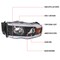 Spec-D Tuning 02-05 Dodge Ram Led Bar Headlight 2LH-DGP02JM-G3-GO - alternate 8